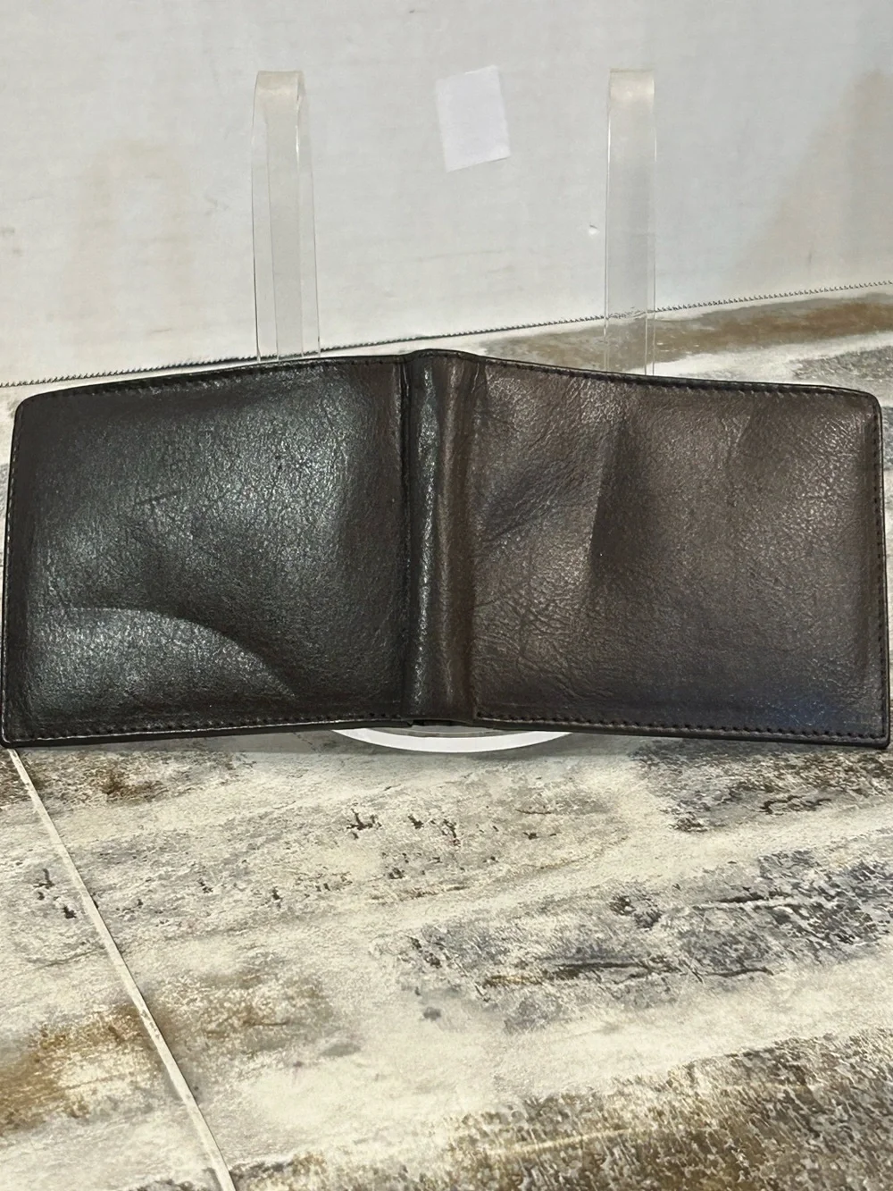 Classic Men's Leather Bifold Wallet in Dark Brown